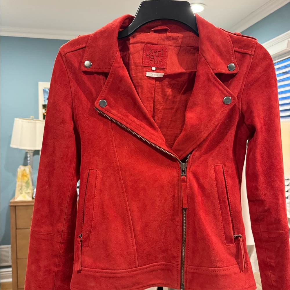 Beautiful red suede jacket